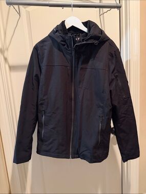 DKNY Men’s Black Hooded Performance Jacket